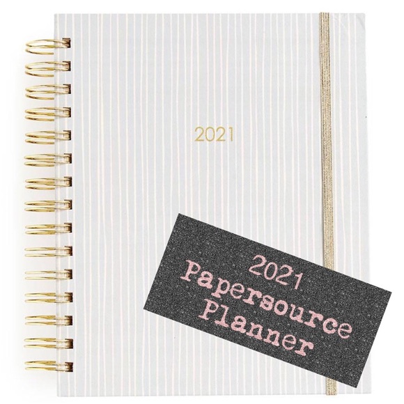 NWT 2021 Papersource Planner, Blush Stripe - Picture 1 of 11